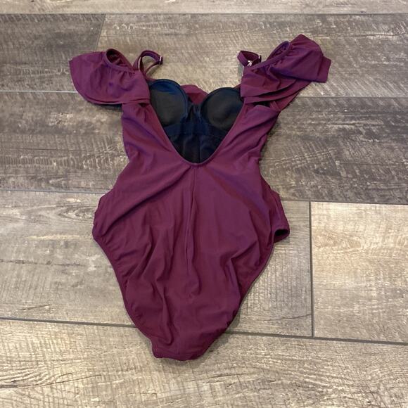 PROFILE BY GOTTEX Fruitti Gala Off Shoulder Ruffle Bathing Suit 8 - Picture 7 of 10